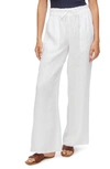 Michael Stars Jules Wide Leg Linen Pants In White