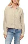 Michael Stars Gracie Linen Button-up Shirt In Natural