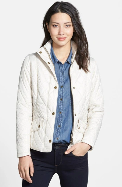 Barbour Flyweight Quilted Jacket In Pearl/stone