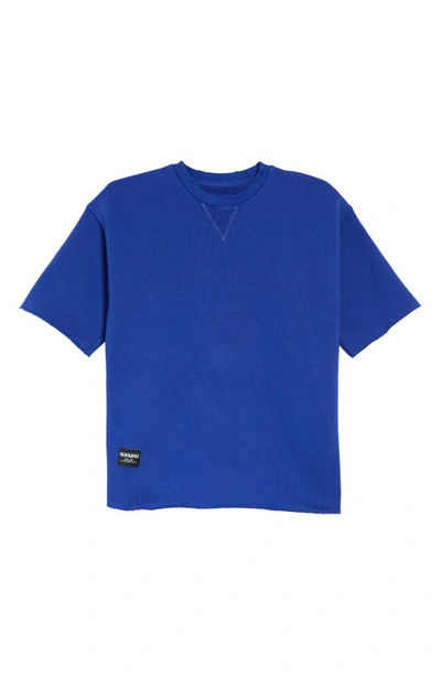 Nununu Kids' Only Human Short Sleeve Graphic Sweatshirt In Blue