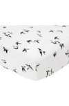 Little Unicorn Organic Cotton Muslin Crib Sheet In Swallows