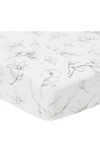 Little Unicorn Organic Cotton Muslin Crib Sheet In Pencil Floral