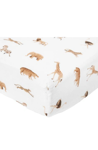 Little Unicorn Organic Cotton Muslin Crib Sheet In Animal Crackers
