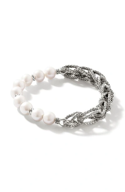 John Hardy Asli Pearl Chain Bracelet In Silver