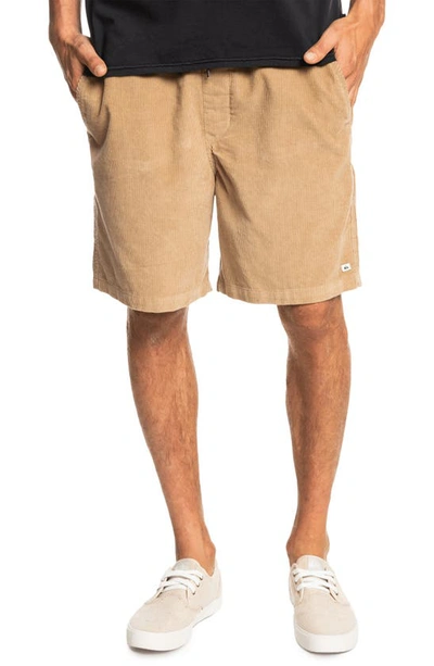 Quiksilver Taxer Corduroy Shorts In Plage