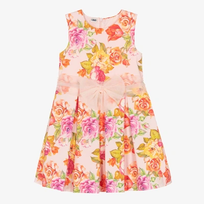 Ido Baby Girls Pink Floral Print Dress
