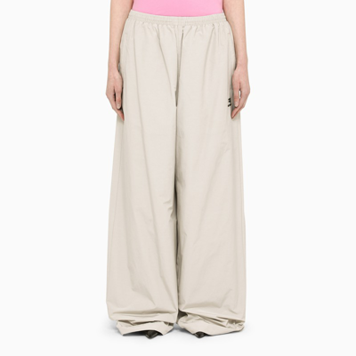 Balenciaga Cement Baggy Trousers In Beige