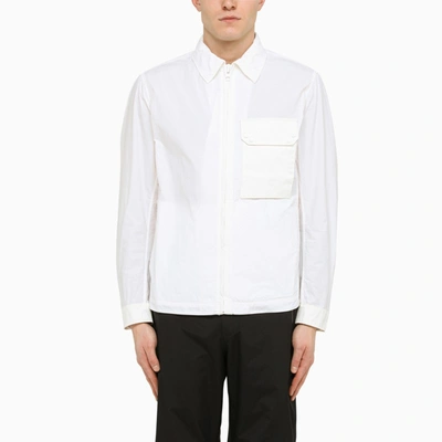 Ten C White Shirt With Zip