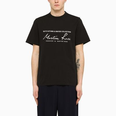 Martine Rose Black Crew-neck T-shirt With Logo