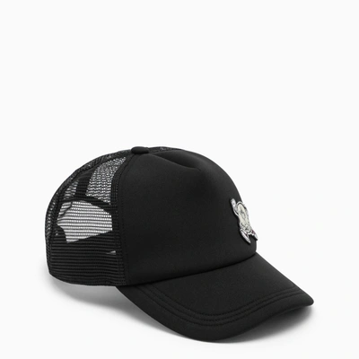 Moncler Black Baseball Cap With Patch