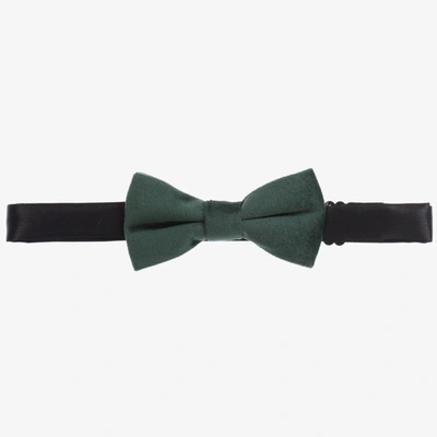 Romano Kids' Green Velvet Bow Tie (10cm)