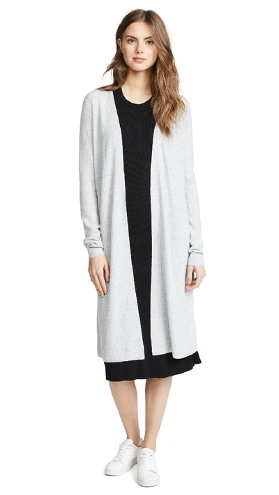 Theory Torina Cashmere Duster Cardigan In Light Heather Beige
