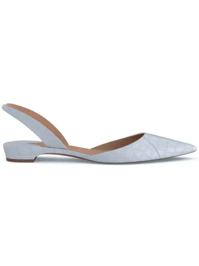 Paul Andrew 'rhea 15' Krokodilleder-pumps In White