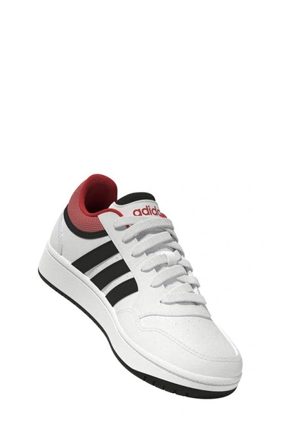 Adidas Originals Kids' Hoops Shoes In White/ Black/ Bright Red