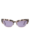 Bcbgmaxazria 56mm Extreme Kitten Combo Sunglasses In Blush Demi Shiny Rose Gold