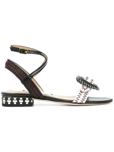 Rue St Miguel Sandals In Miguel - Black White Leather