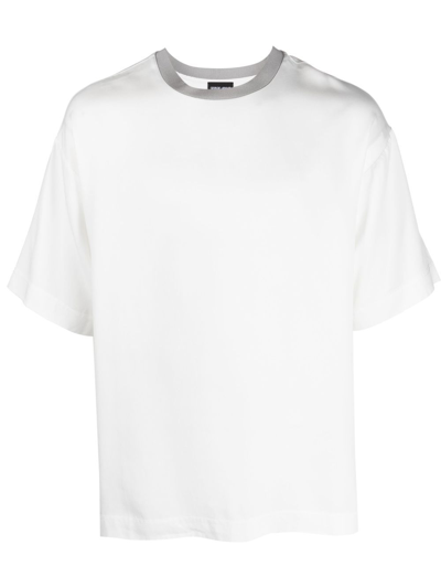 Giorgio Armani 莱赛尔纤维短袖t恤 In Rosso