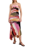 A.l.c Nova Crochet Halter Maxi Dress In Sedona Blossom Multi