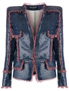Balmain Fringe-trimmed Sequin Jacket