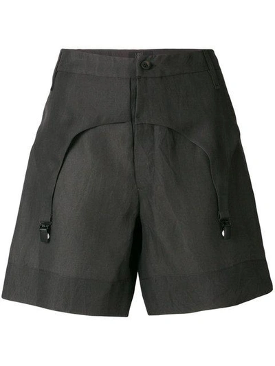 Lost & Found Garter Shorts In Black