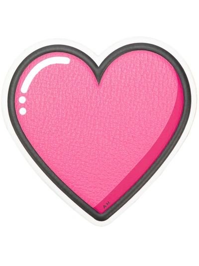 Anya Hindmarch Oversized Heart Sticker In Pink