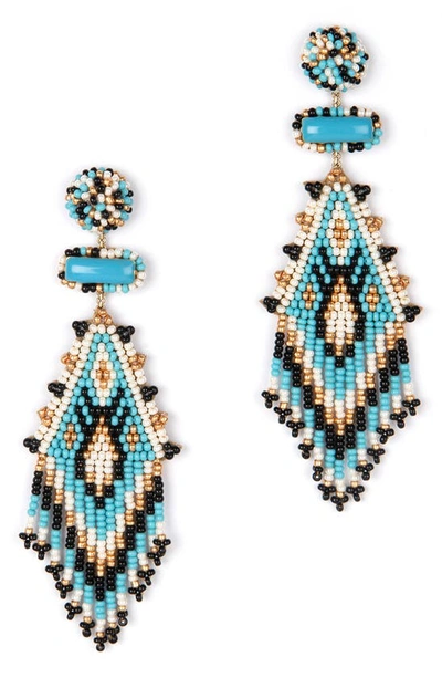 Deepa Gurnani Alida Earrings In Turquoise