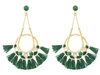Rebecca Minkoff Utopia Tassel Chandeliers Earrings In Green