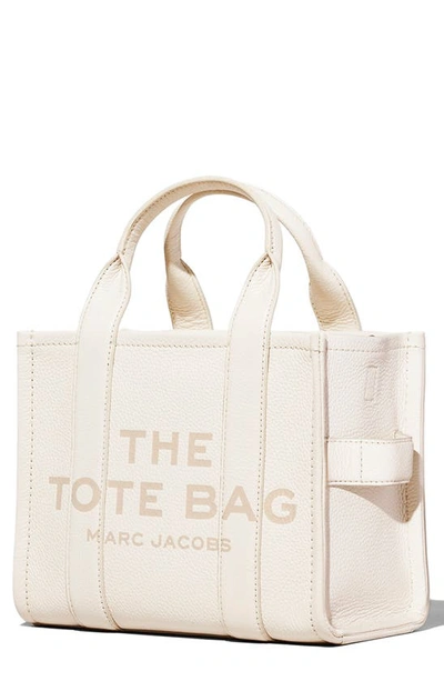 Marc Jacobs The Tote Small Leather Tote Bag In White
