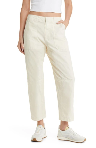 Rag & Bone Leyton Crop Cotton Work Trousers In Pink