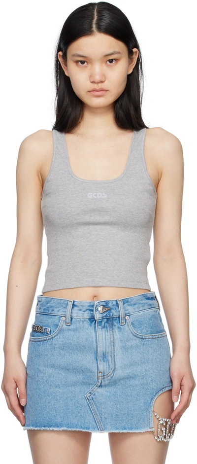 Gcds Logo-print Tank Top In Grau