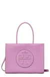 Tory Burch Small Ella Faux Leather Tote In Bright Amethyst