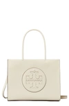 Tory Burch Small Ella Faux Leather Tote In White