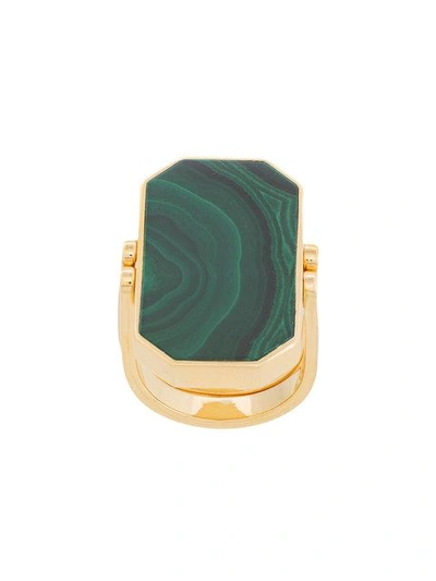 Julia Davidian Double-sided Octagon Ring In Green