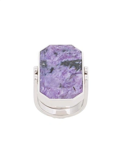 Julia Davidian Charoite Ring In Purple