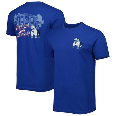 Image One Royal Louisiana Tech Bulldogs Mascot Scenery Premium T-shirt