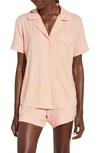 Eberjey Gisele Relaxed Jersey Knit Short Pajamas In Ivory/retro Geo Oat