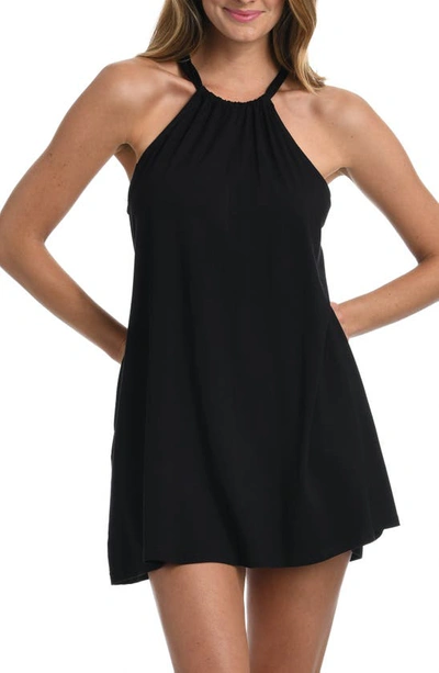 La Blanca Halter Neck Cover-up Dress In Black