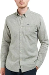 Barbour Nelson Tailored Fit Long Sleeve Button Down Shirt In Bleached Olive
