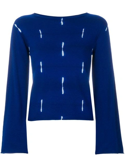 Suzusan Flared Sleeves Jumper - Blue