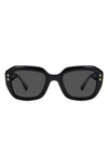 Isabel Marant The New 52mm Rectangular Sunglasses In Black Grey