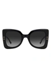 Isabel Marant The New 52mm Gradient Square Sunglasses In Black/black Gradient