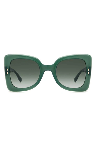 Isabel Marant The New 52mm Gradient Square Sunglasses In Green