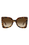 Isabel Marant The New 52mm Gradient Square Sunglasses In Havana Brown