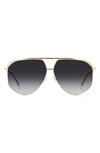 Isabel Marant Wild Metal 64mm Gradient Oversize Aviator Sunglasses In Gold/gray Gradient