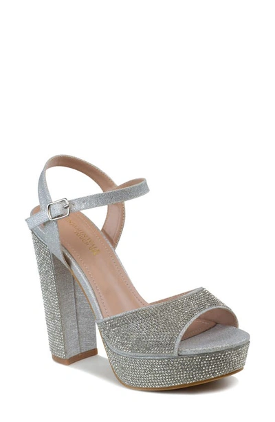 Touch Ups Lynx Water Resistant Platform Sandal In Silver