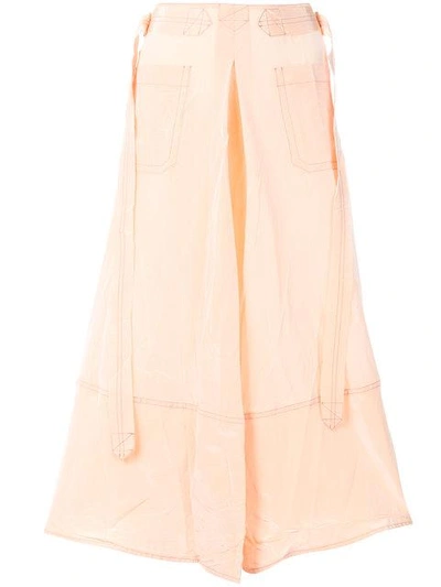 Marni Crumpled A-line Skirt - Nude & Neutrals