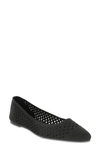 Mia Lovi Knit Pointed Toe Flat In Black