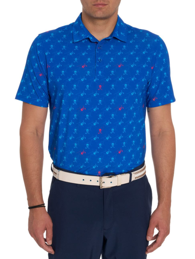 Robert Graham Stinger Performance Polo In Cobalt