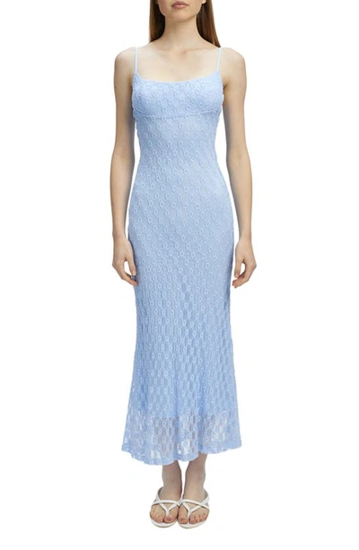 Bardot Adoni Mesh Midi Dress In Cornflower