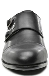 Tahari David Double Buckle Monk Strap Shoe In Black
